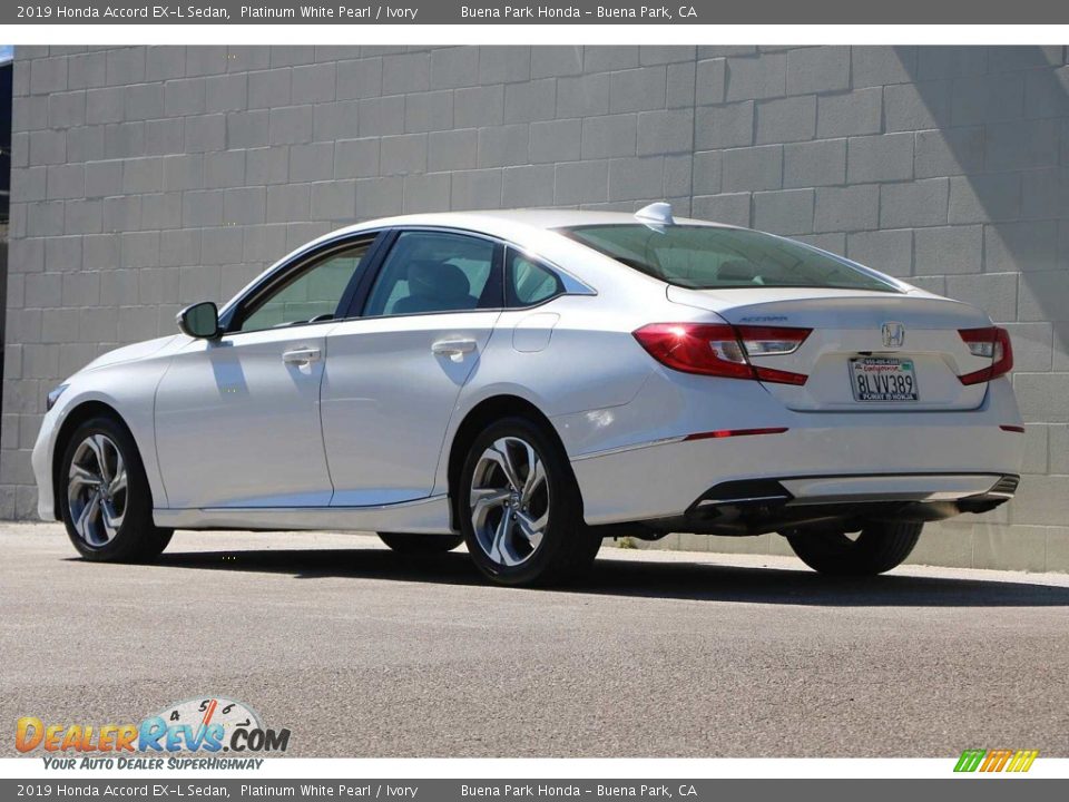 2019 Honda Accord EX-L Sedan Platinum White Pearl / Ivory Photo #8