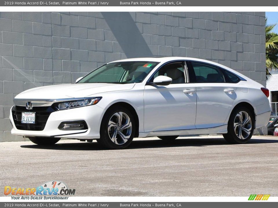 2019 Honda Accord EX-L Sedan Platinum White Pearl / Ivory Photo #10