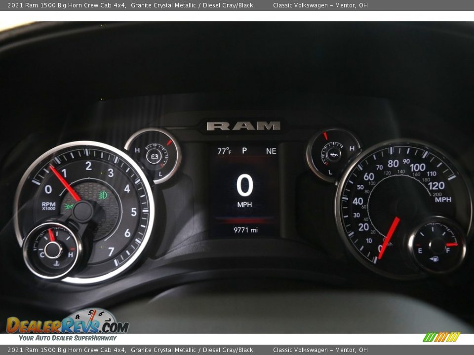 2021 Ram 1500 Big Horn Crew Cab 4x4 Granite Crystal Metallic / Diesel Gray/Black Photo #8