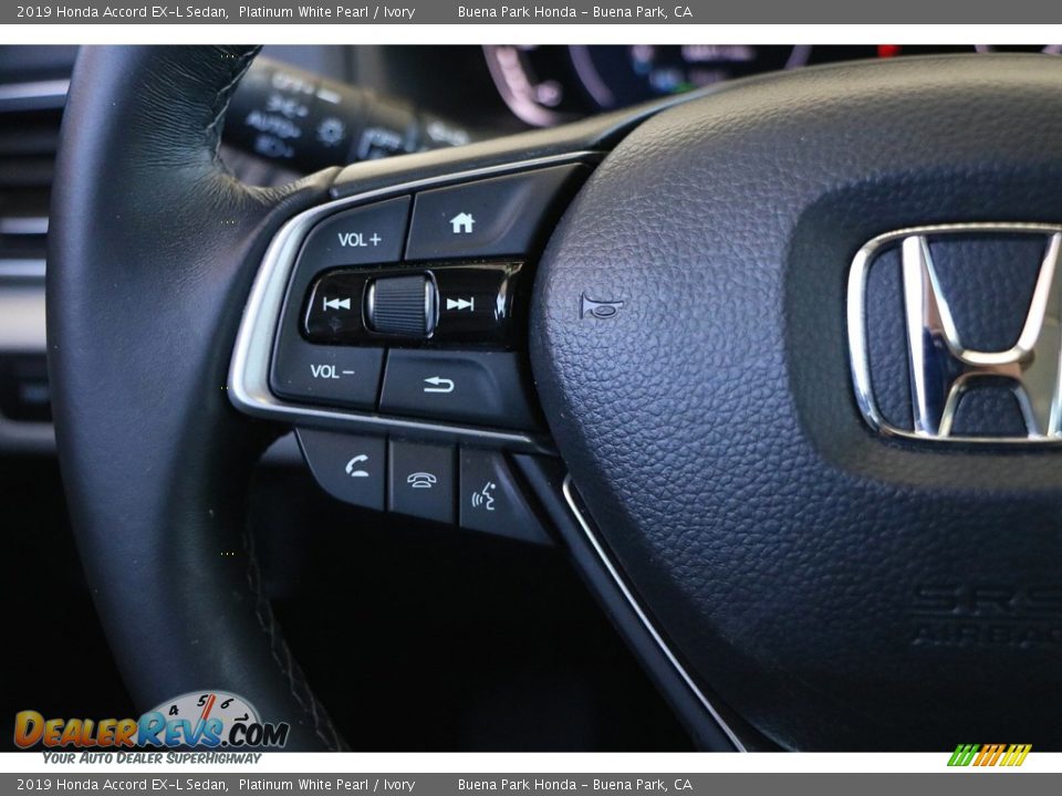 2019 Honda Accord EX-L Sedan Platinum White Pearl / Ivory Photo #28