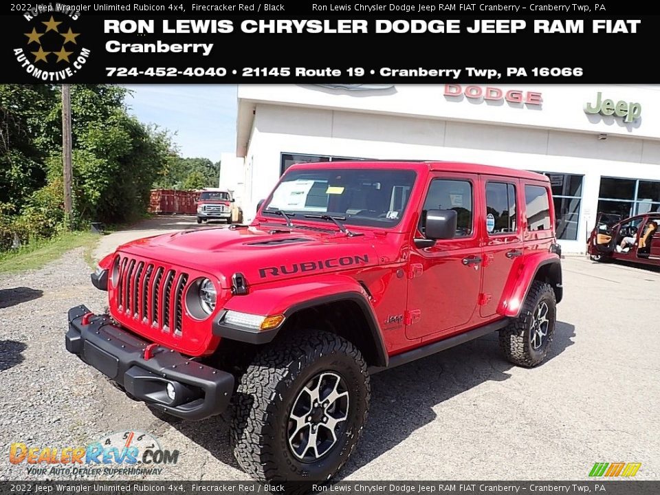 2022 Jeep Wrangler Unlimited Rubicon 4x4 Firecracker Red / Black Photo #1