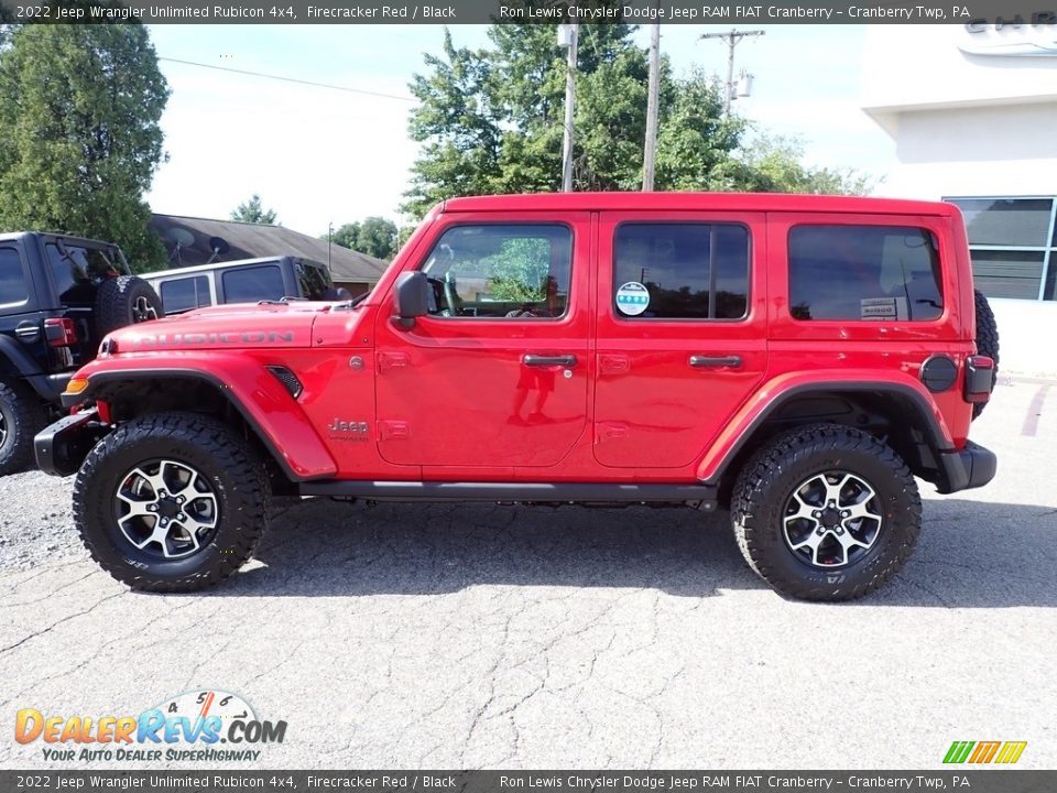 2022 Jeep Wrangler Unlimited Rubicon 4x4 Firecracker Red / Black Photo #2