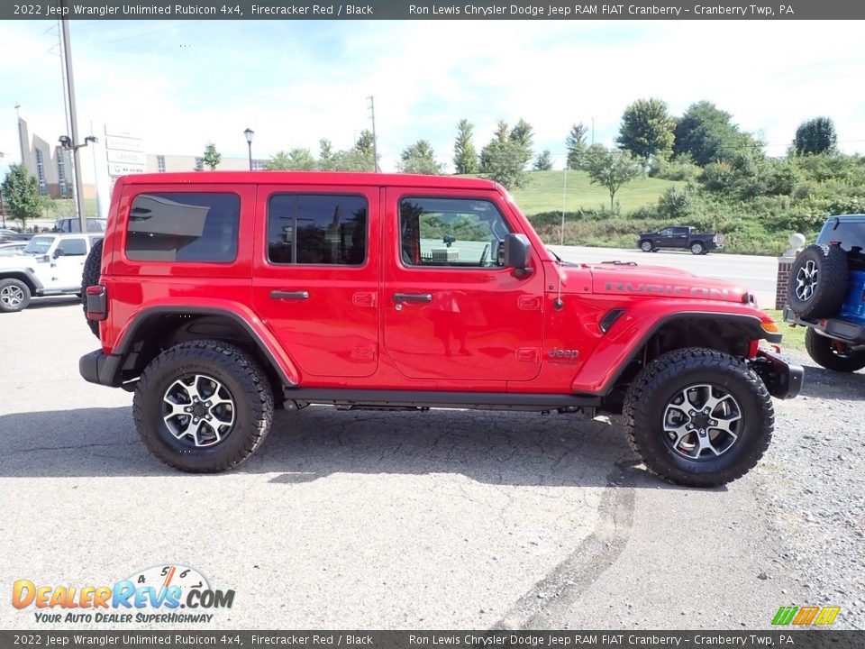 2022 Jeep Wrangler Unlimited Rubicon 4x4 Firecracker Red / Black Photo #6