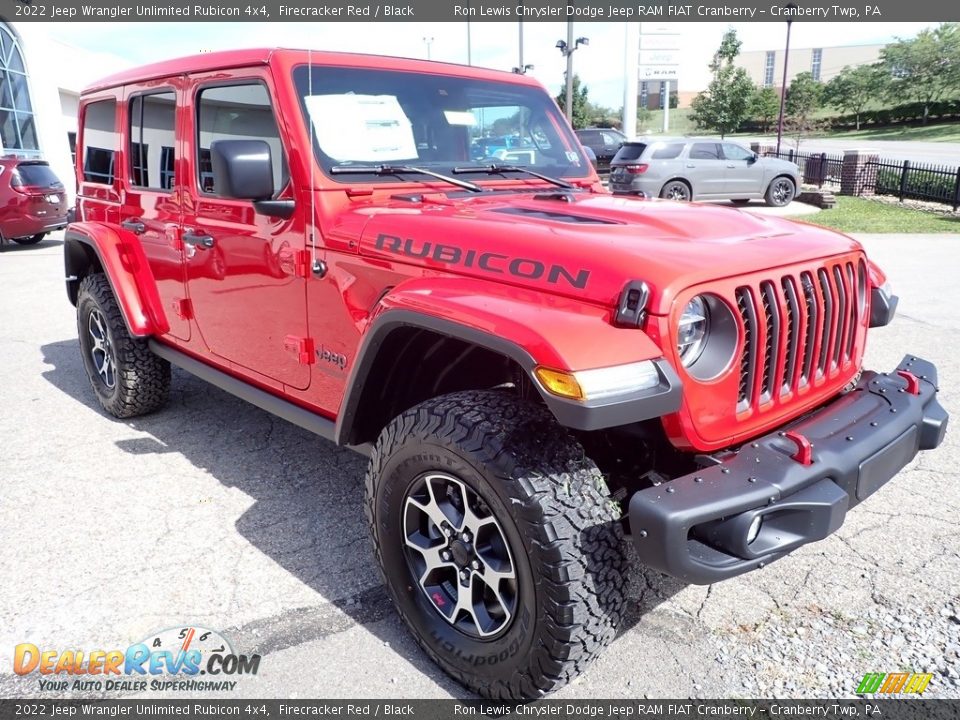 2022 Jeep Wrangler Unlimited Rubicon 4x4 Firecracker Red / Black Photo #7