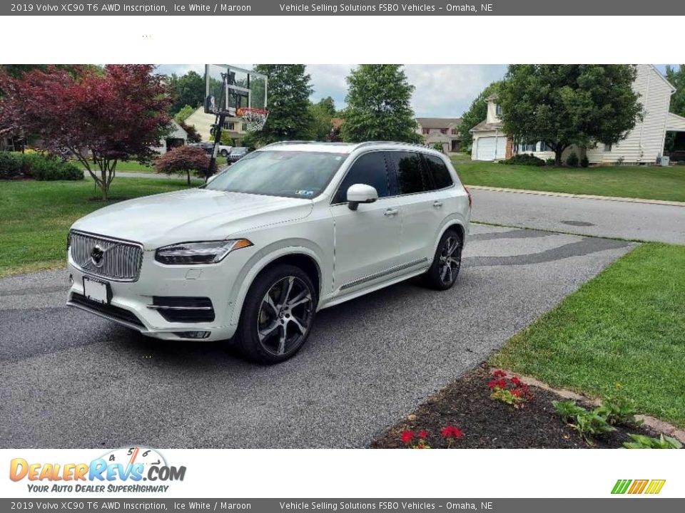 2019 Volvo XC90 T6 AWD Inscription Ice White / Maroon Photo #1