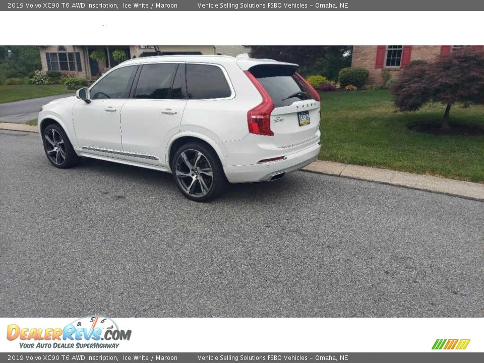 2019 Volvo XC90 T6 AWD Inscription Ice White / Maroon Photo #3