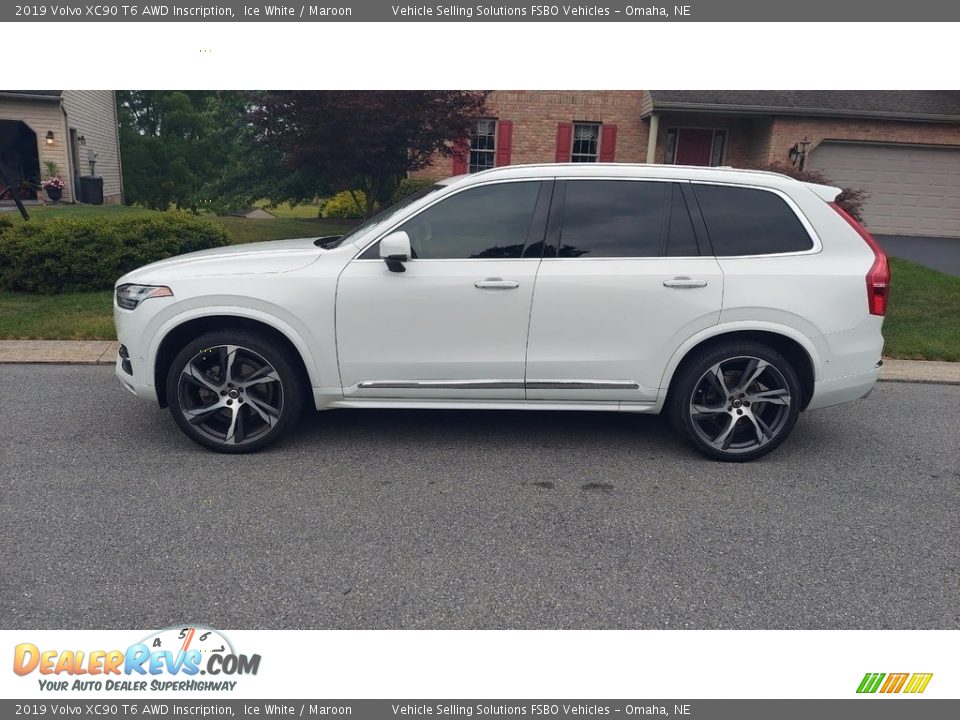 2019 Volvo XC90 T6 AWD Inscription Ice White / Maroon Photo #4