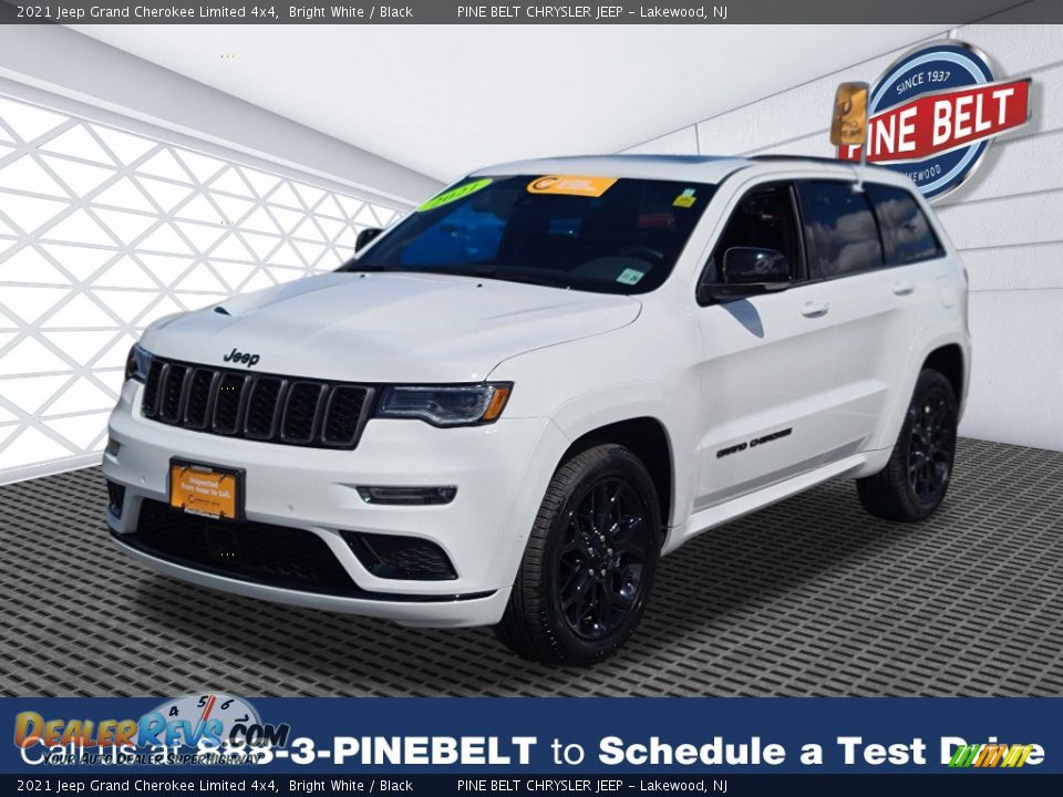 2021 Jeep Grand Cherokee Limited 4x4 Bright White / Black Photo #1