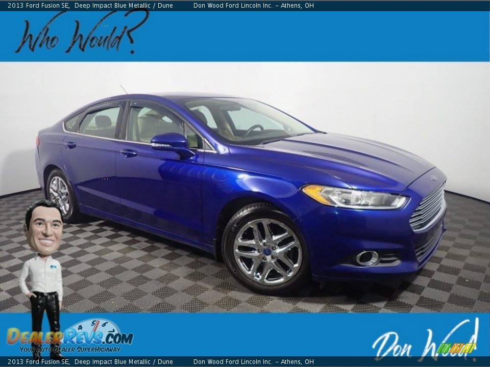 2013 Ford Fusion SE Deep Impact Blue Metallic / Dune Photo #1