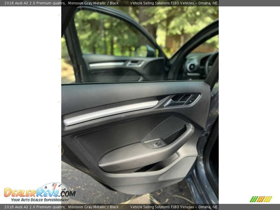 2018 Audi A3 2.0 Premium quattro Monsoon Gray Metallic / Black Photo #10