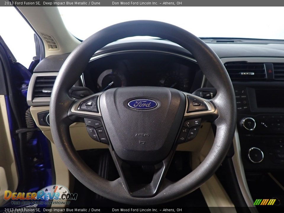 2013 Ford Fusion SE Deep Impact Blue Metallic / Dune Photo #27