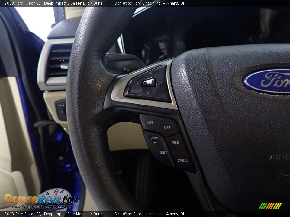 2013 Ford Fusion SE Deep Impact Blue Metallic / Dune Photo #29