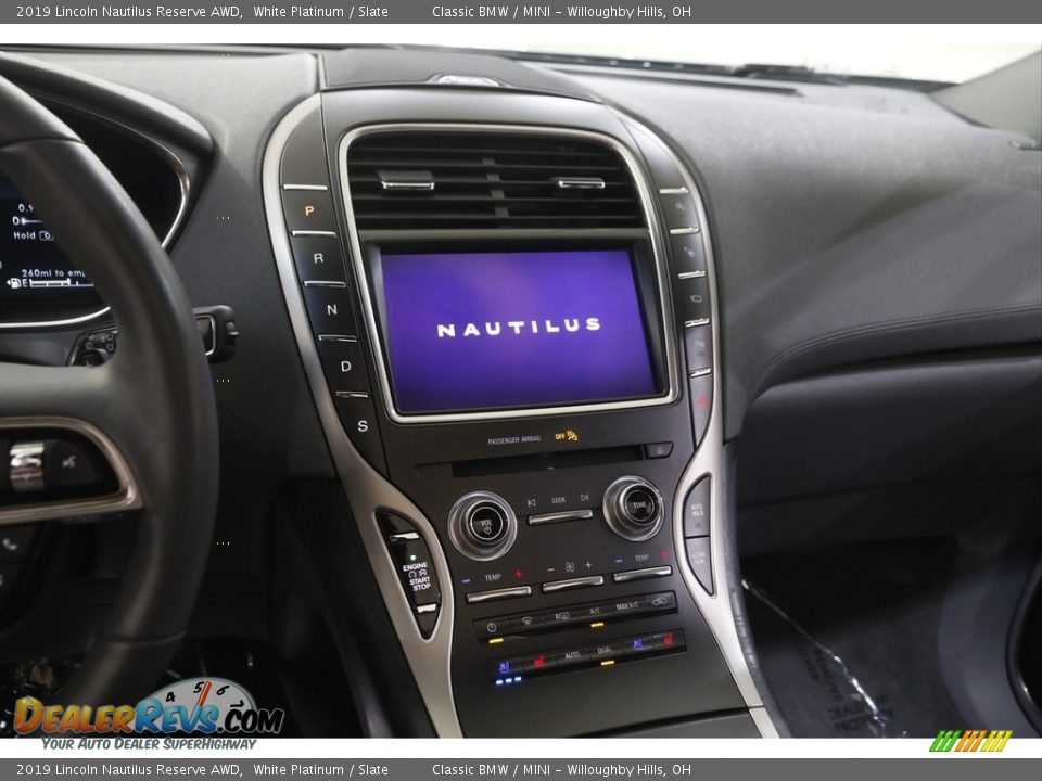 2019 Lincoln Nautilus Reserve AWD White Platinum / Slate Photo #10