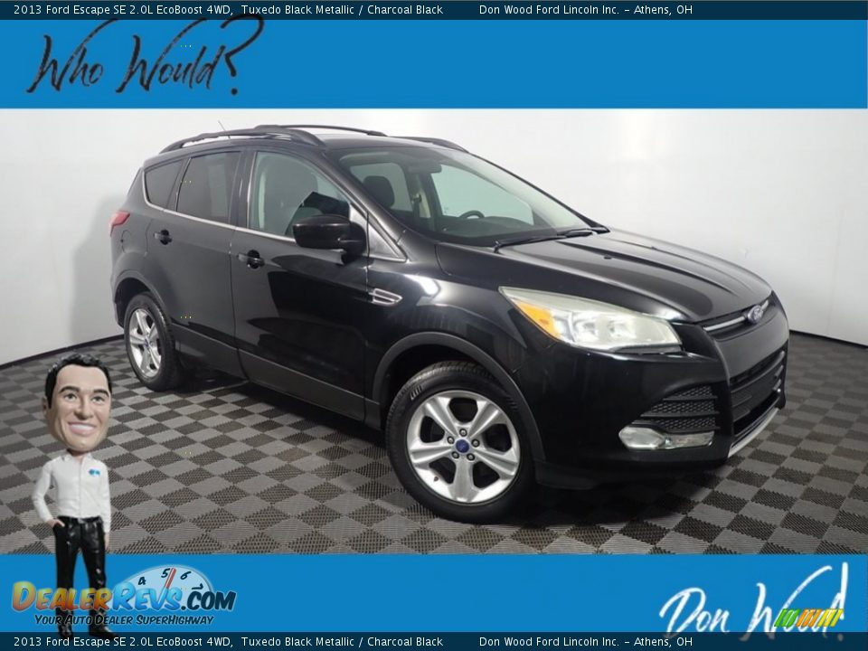 2013 Ford Escape SE 2.0L EcoBoost 4WD Tuxedo Black Metallic / Charcoal Black Photo #1