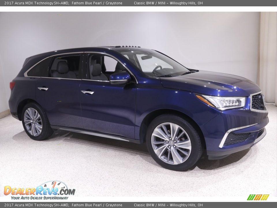 Fathom Blue Pearl 2017 Acura MDX Technology SH-AWD Photo #1