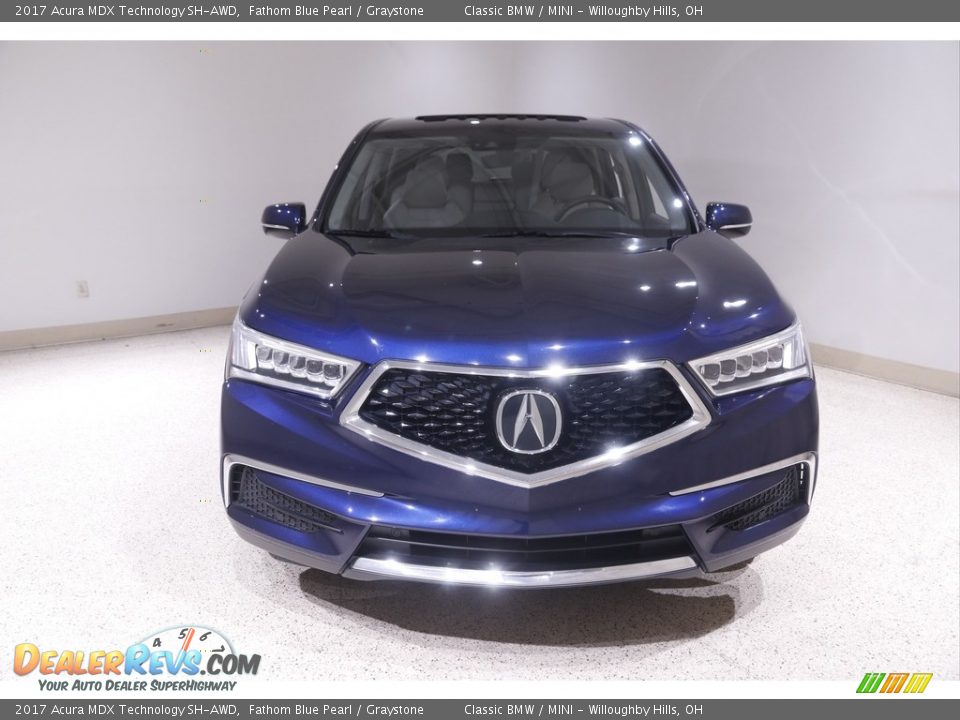 2017 Acura MDX Technology SH-AWD Fathom Blue Pearl / Graystone Photo #2