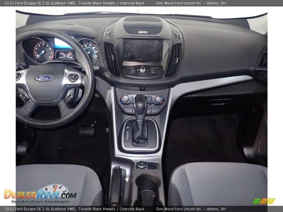 2013 Ford Escape SE 2.0L EcoBoost 4WD Tuxedo Black Metallic / Charcoal Black Photo #28