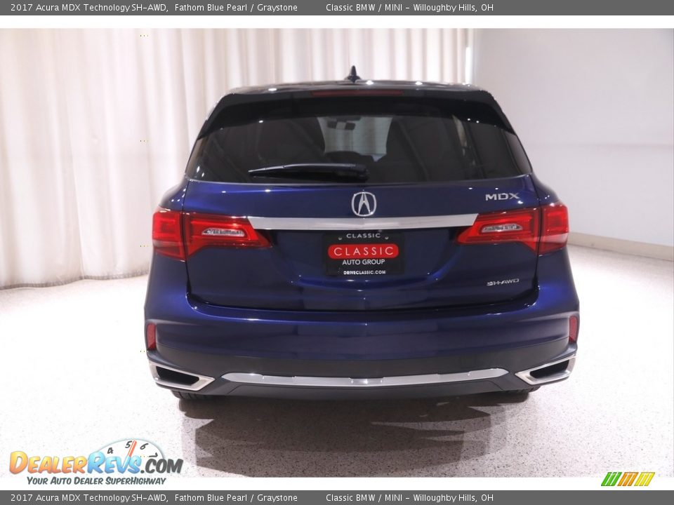 2017 Acura MDX Technology SH-AWD Fathom Blue Pearl / Graystone Photo #21