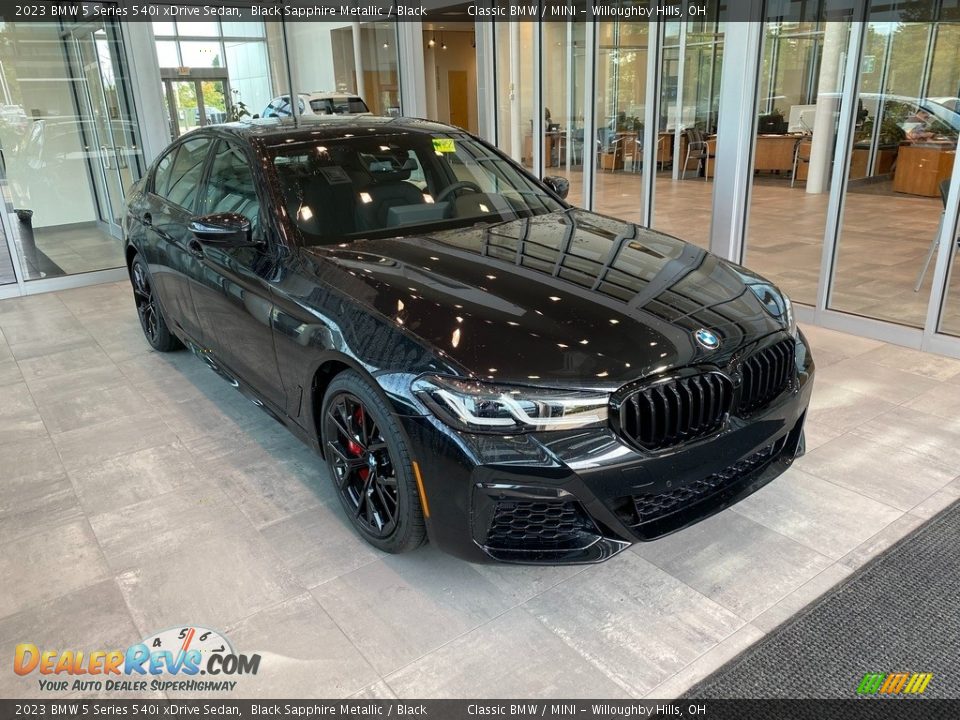 2023 BMW 5 Series 540i xDrive Sedan Black Sapphire Metallic / Black Photo #1