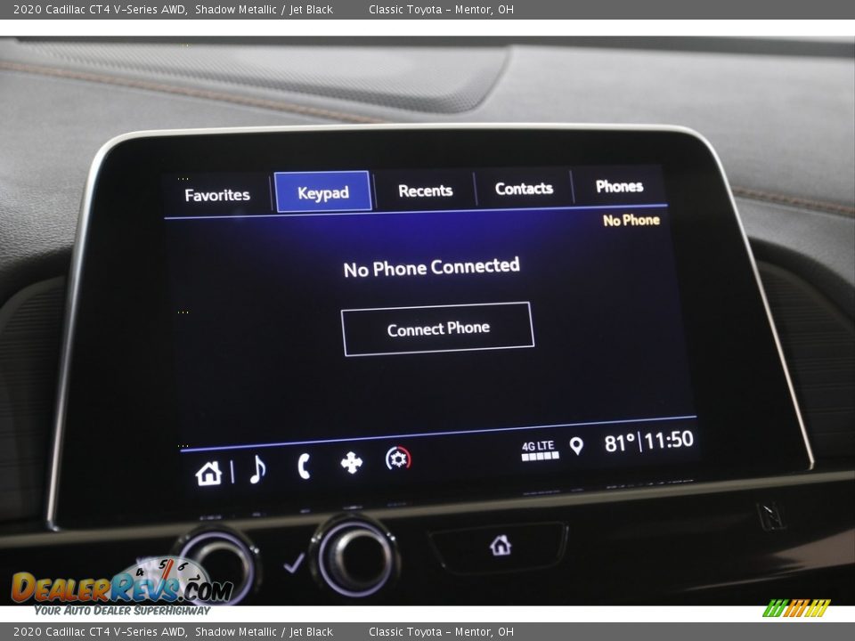 2020 Cadillac CT4 V-Series AWD Shadow Metallic / Jet Black Photo #11