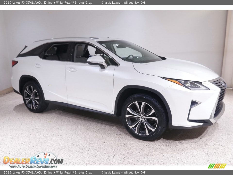 2019 Lexus RX 350L AWD Eminent White Pearl / Stratus Gray Photo #1