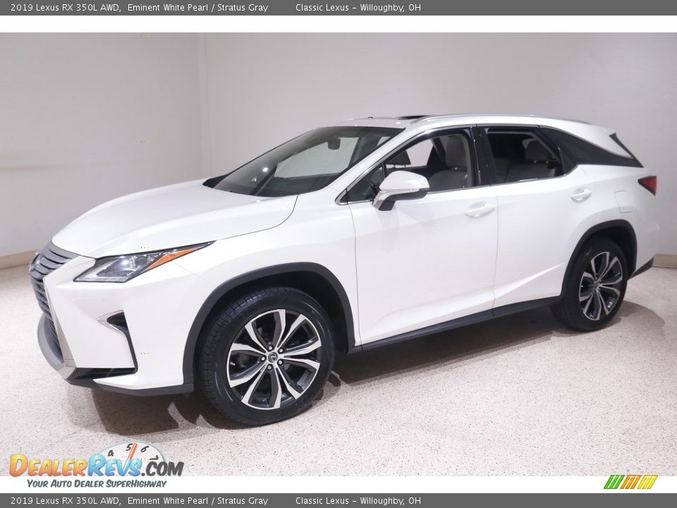 2019 Lexus RX 350L AWD Eminent White Pearl / Stratus Gray Photo #3