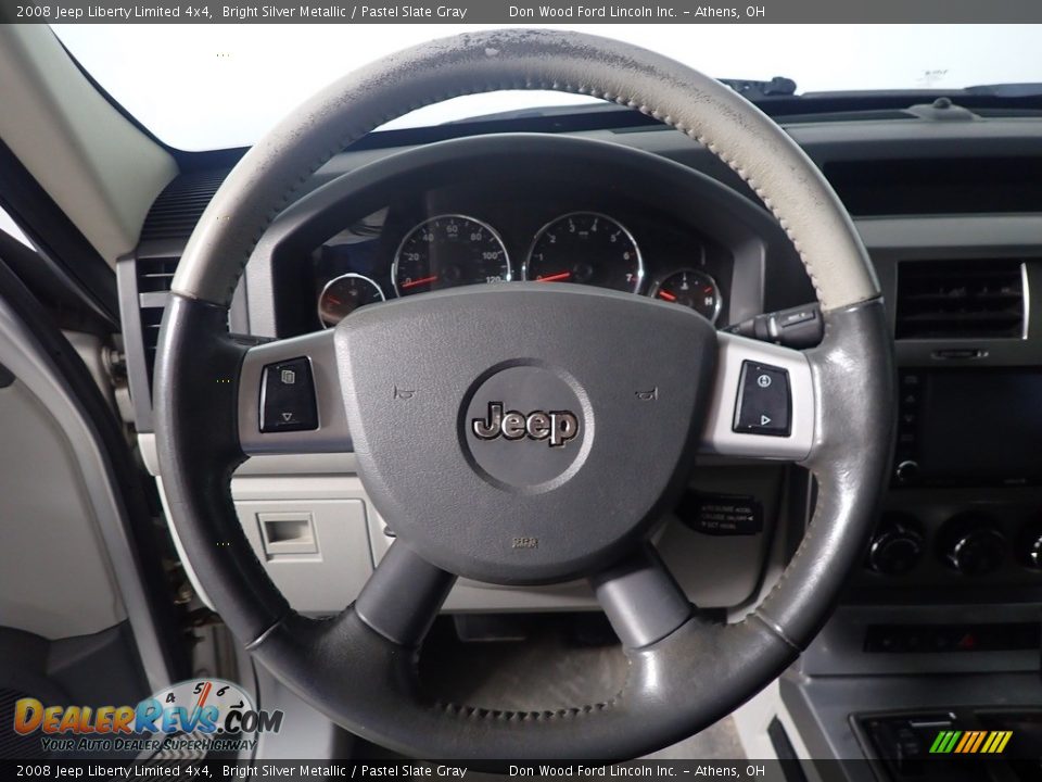 2008 Jeep Liberty Limited 4x4 Bright Silver Metallic / Pastel Slate Gray Photo #26
