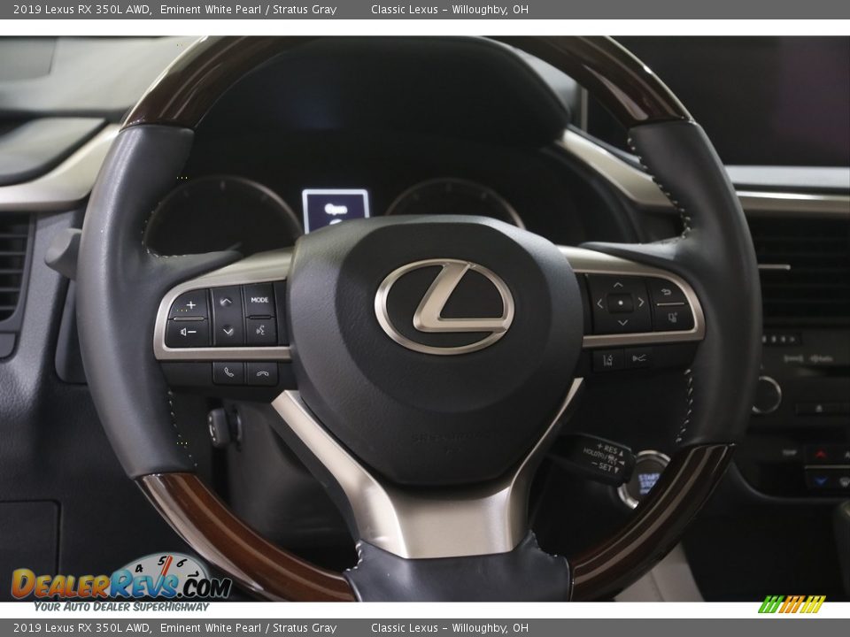 2019 Lexus RX 350L AWD Eminent White Pearl / Stratus Gray Photo #7