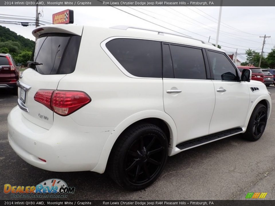 2014 Infiniti QX80 AWD Moonlight White / Graphite Photo #6