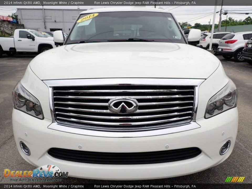 2014 Infiniti QX80 AWD Moonlight White / Graphite Photo #9