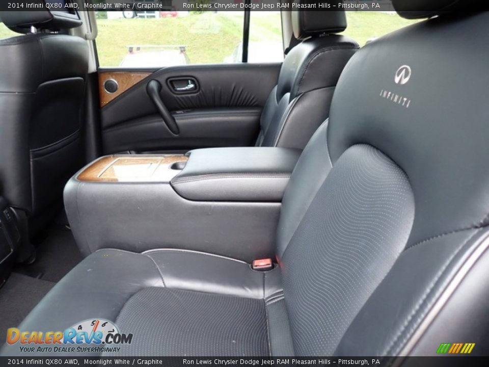 2014 Infiniti QX80 AWD Moonlight White / Graphite Photo #12