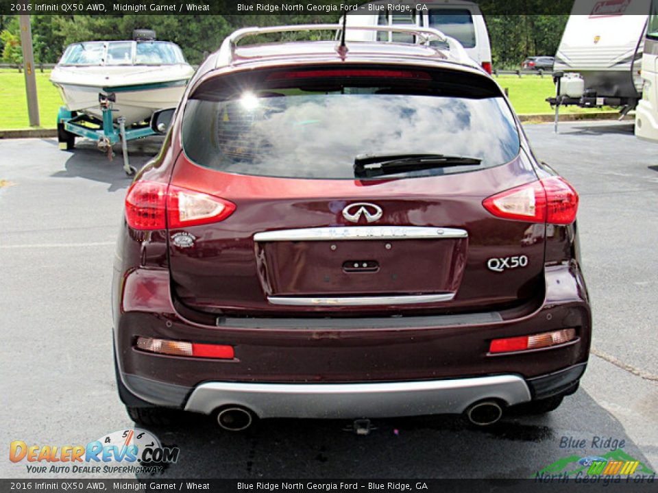 2016 Infiniti QX50 AWD Midnight Garnet / Wheat Photo #4