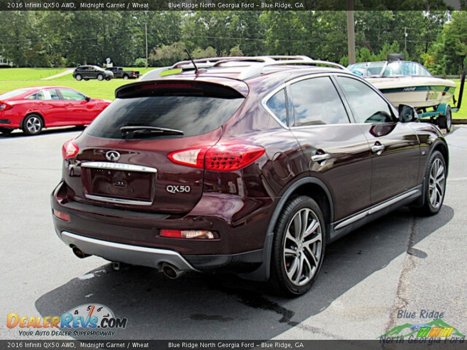 2016 Infiniti QX50 AWD Midnight Garnet / Wheat Photo #5