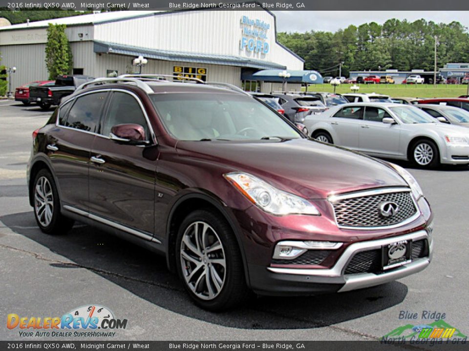 2016 Infiniti QX50 AWD Midnight Garnet / Wheat Photo #7