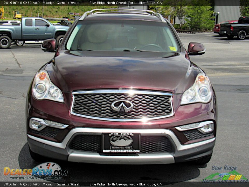 2016 Infiniti QX50 AWD Midnight Garnet / Wheat Photo #8