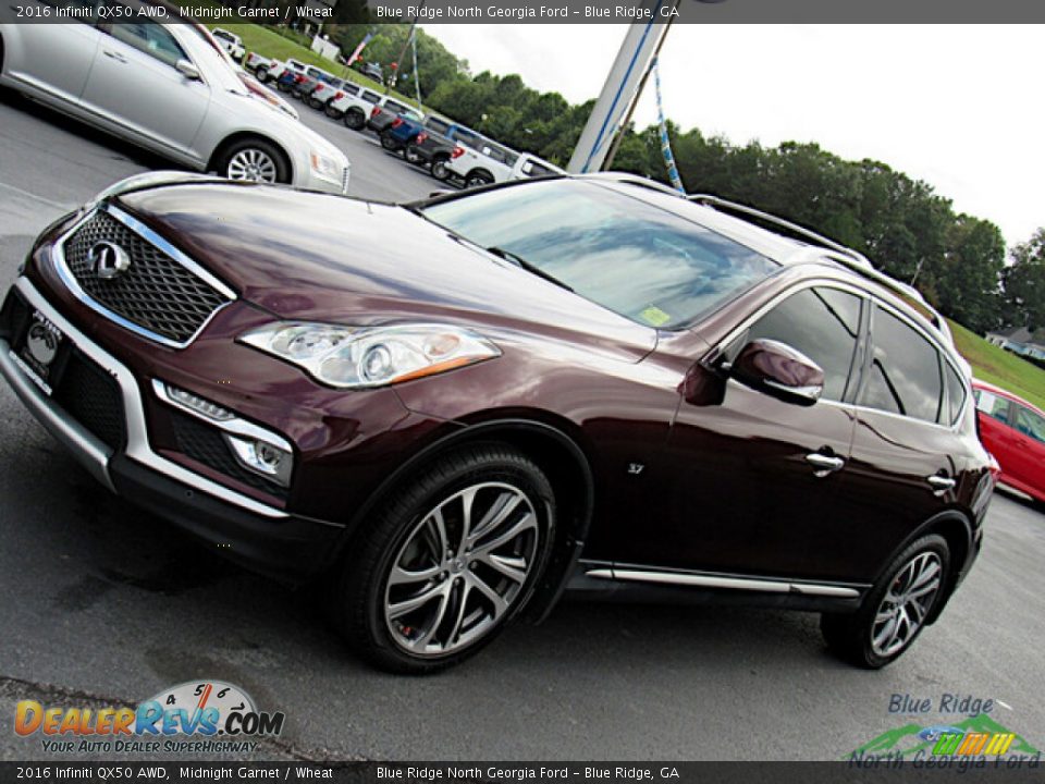 2016 Infiniti QX50 AWD Midnight Garnet / Wheat Photo #25