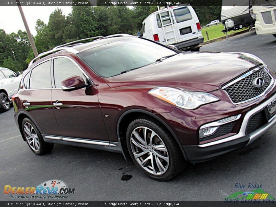 2016 Infiniti QX50 AWD Midnight Garnet / Wheat Photo #26