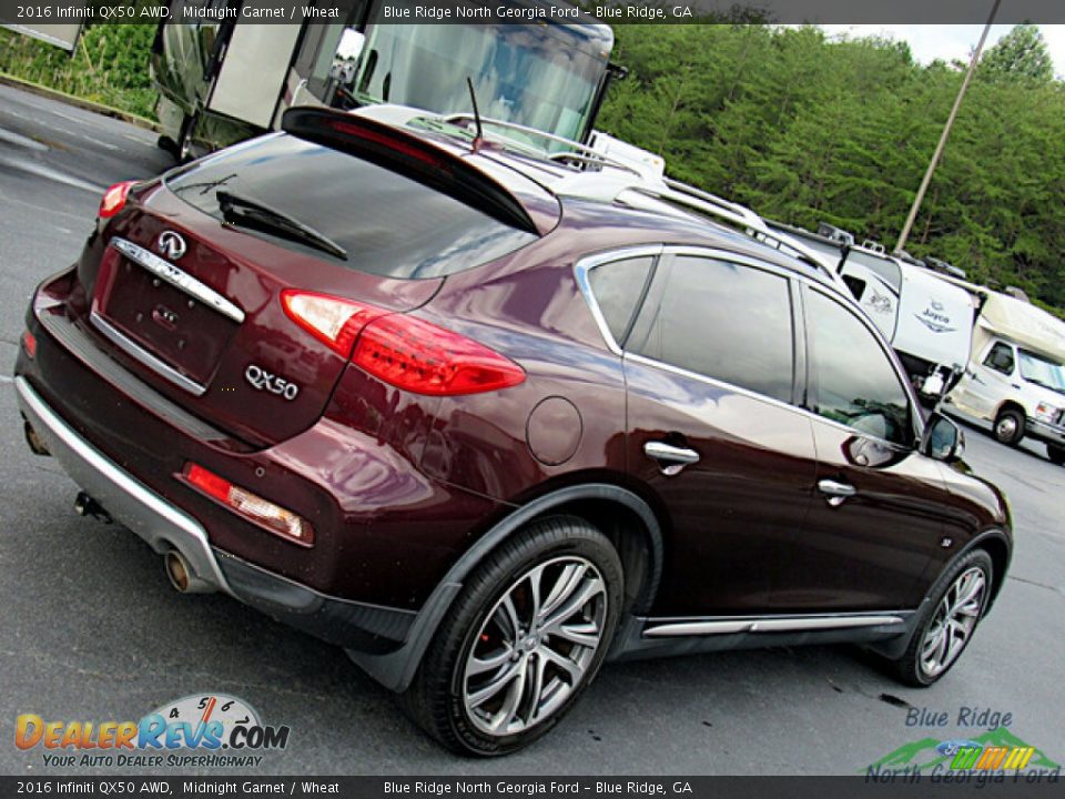 2016 Infiniti QX50 AWD Midnight Garnet / Wheat Photo #27