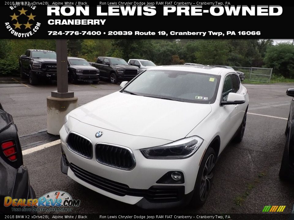 2018 BMW X2 xDrive28i Alpine White / Black Photo #1