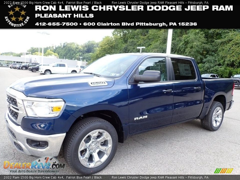 2022 Ram 1500 Big Horn Crew Cab 4x4 Patriot Blue Pearl / Black Photo #1