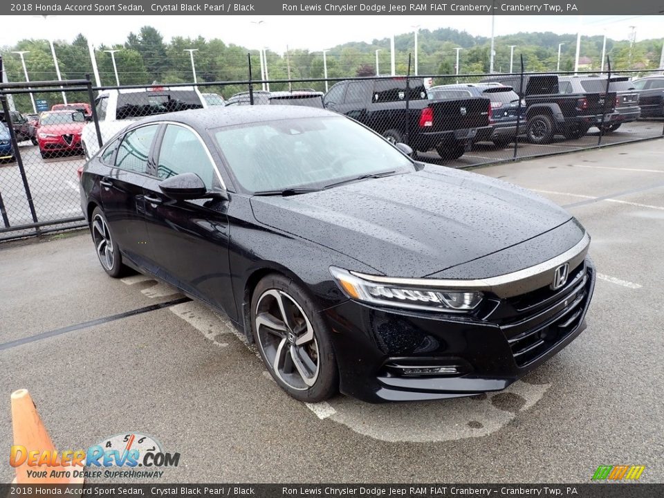 2018 Honda Accord Sport Sedan Crystal Black Pearl / Black Photo #3