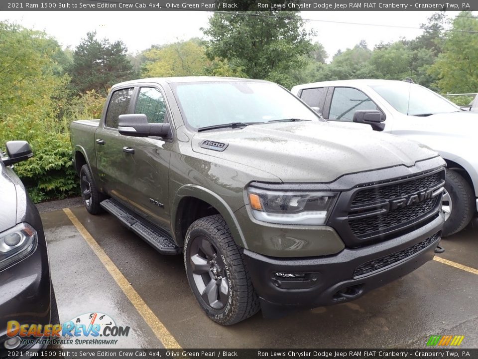 2021 Ram 1500 Built to Serve Edition Crew Cab 4x4 Olive Green Pearl / Black Photo #3