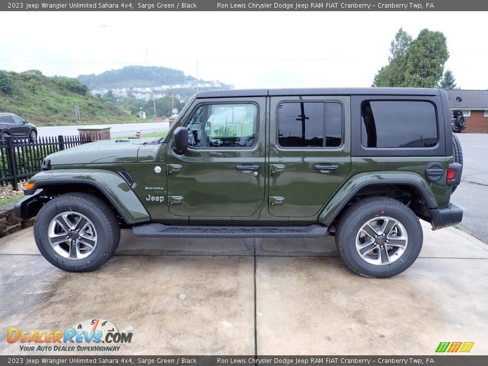 2023 Jeep Wrangler Unlimited Sahara 4x4 Sarge Green / Black Photo #2