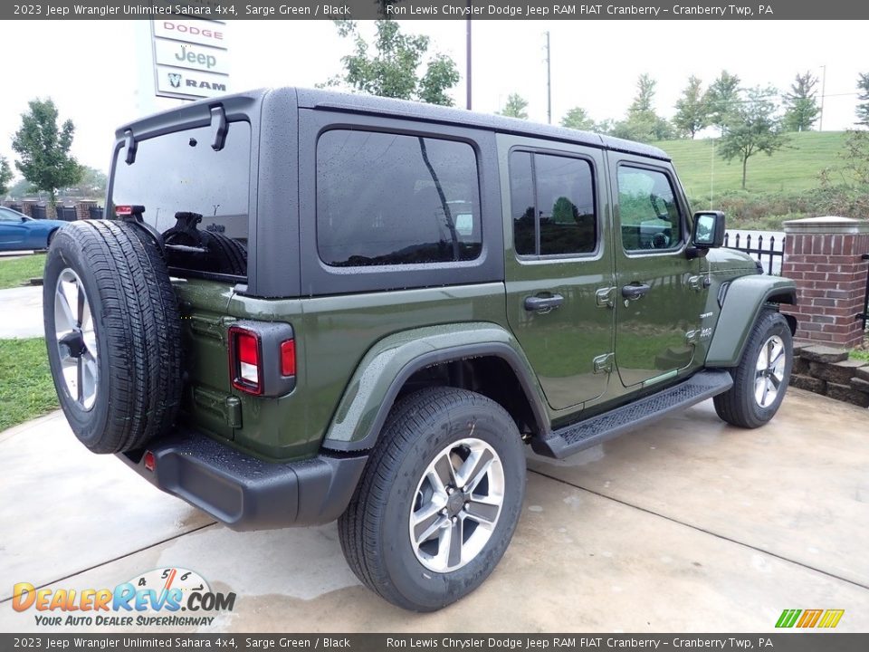 2023 Jeep Wrangler Unlimited Sahara 4x4 Sarge Green / Black Photo #5