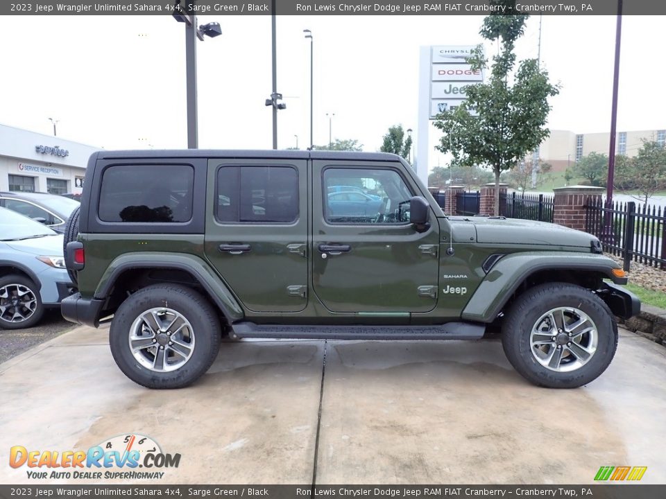 2023 Jeep Wrangler Unlimited Sahara 4x4 Sarge Green / Black Photo #6