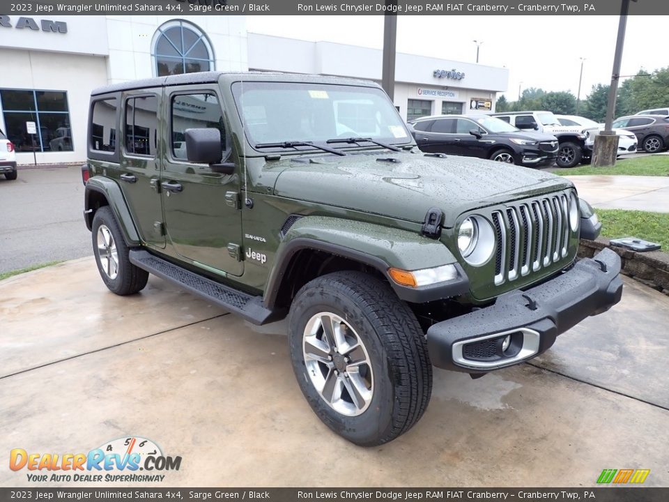 2023 Jeep Wrangler Unlimited Sahara 4x4 Sarge Green / Black Photo #7