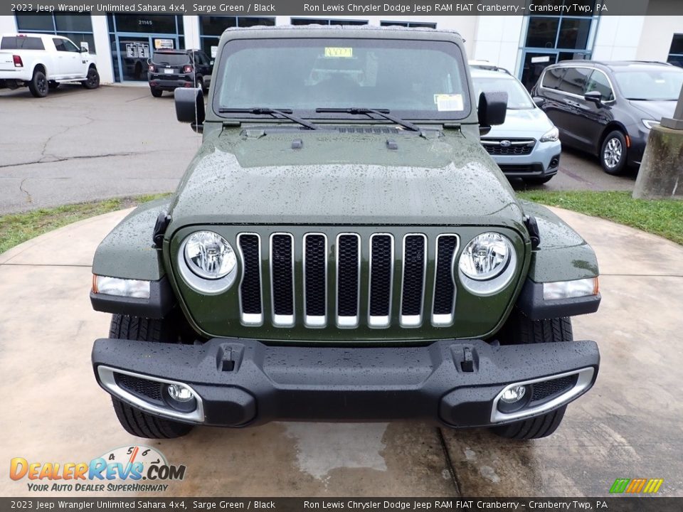 2023 Jeep Wrangler Unlimited Sahara 4x4 Sarge Green / Black Photo #8