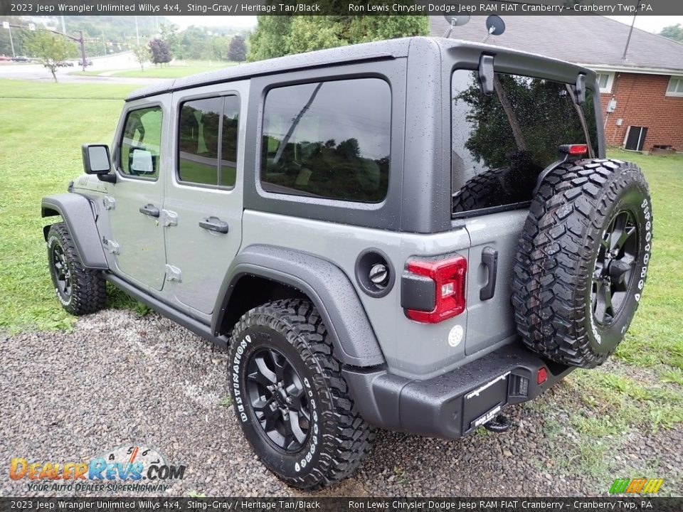 2023 Jeep Wrangler Unlimited Willys 4x4 Sting-Gray / Heritage Tan/Black Photo #3