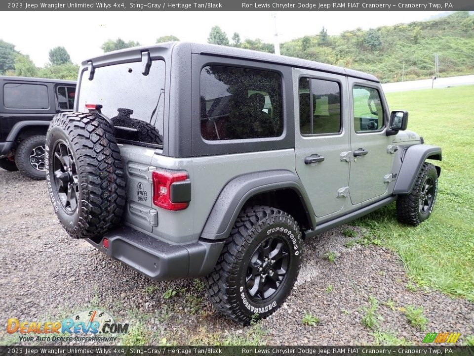 2023 Jeep Wrangler Unlimited Willys 4x4 Sting-Gray / Heritage Tan/Black Photo #5