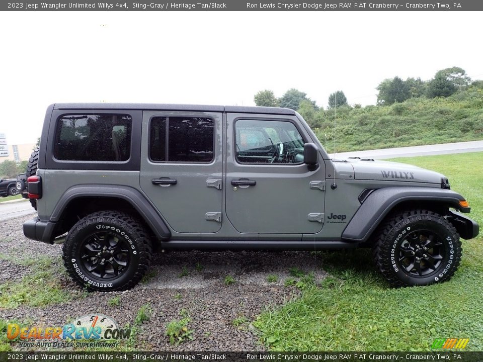 2023 Jeep Wrangler Unlimited Willys 4x4 Sting-Gray / Heritage Tan/Black Photo #6